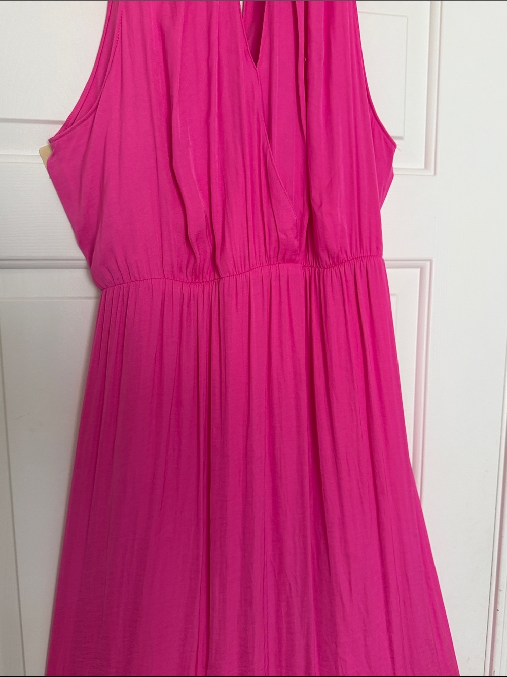Jennifer Lopez Sleeveless Hot Pink Maxi Dress, size XL. NWOT perfect cute belt. - Picture 4 of 12